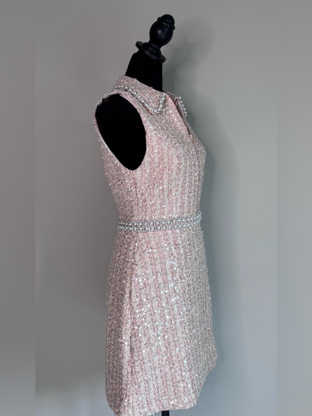 Ellis Pearl Embellished Mini Dress - Picture 8 of 11